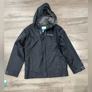 Columbia kids black rain jacket windbreaker. Size XS 6/7